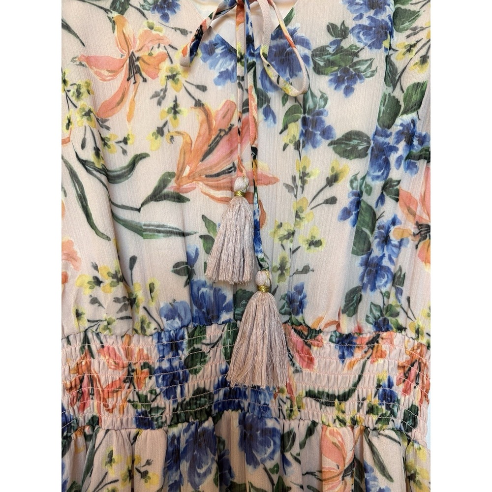 House of Harlow 1960 X Revolve Floral Tiered Maxi Dress Size M Cottage Bloomcore - Picture 5 of 13